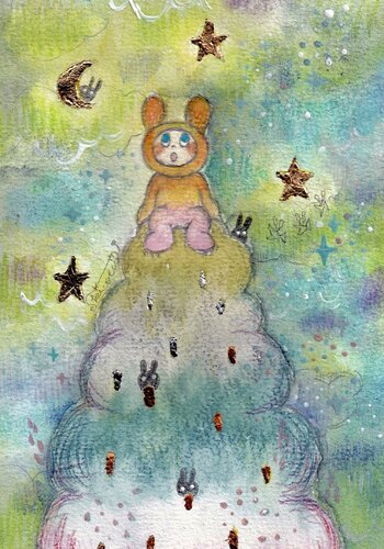 USAPON – A Wish Upon a Star by Keiko Suzuki Möller, Painting for Sale on Select