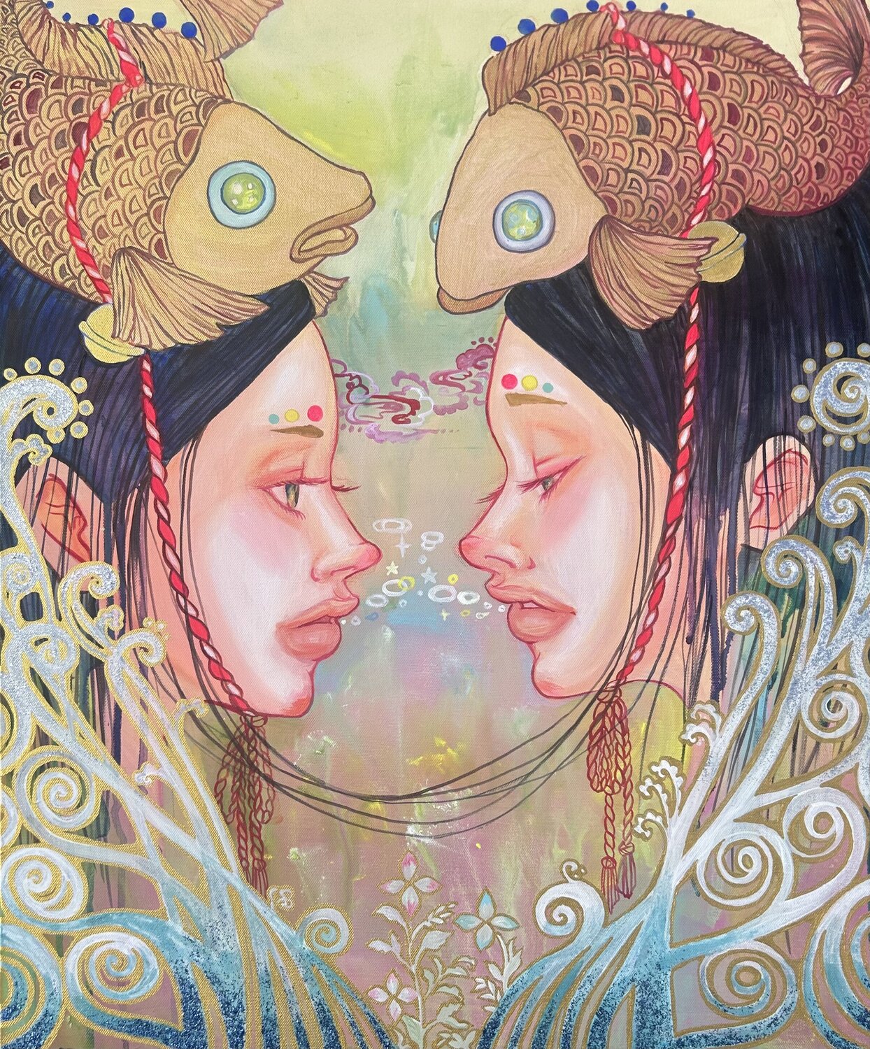 Connected Keiko Suzuki Möller Original painting for sale