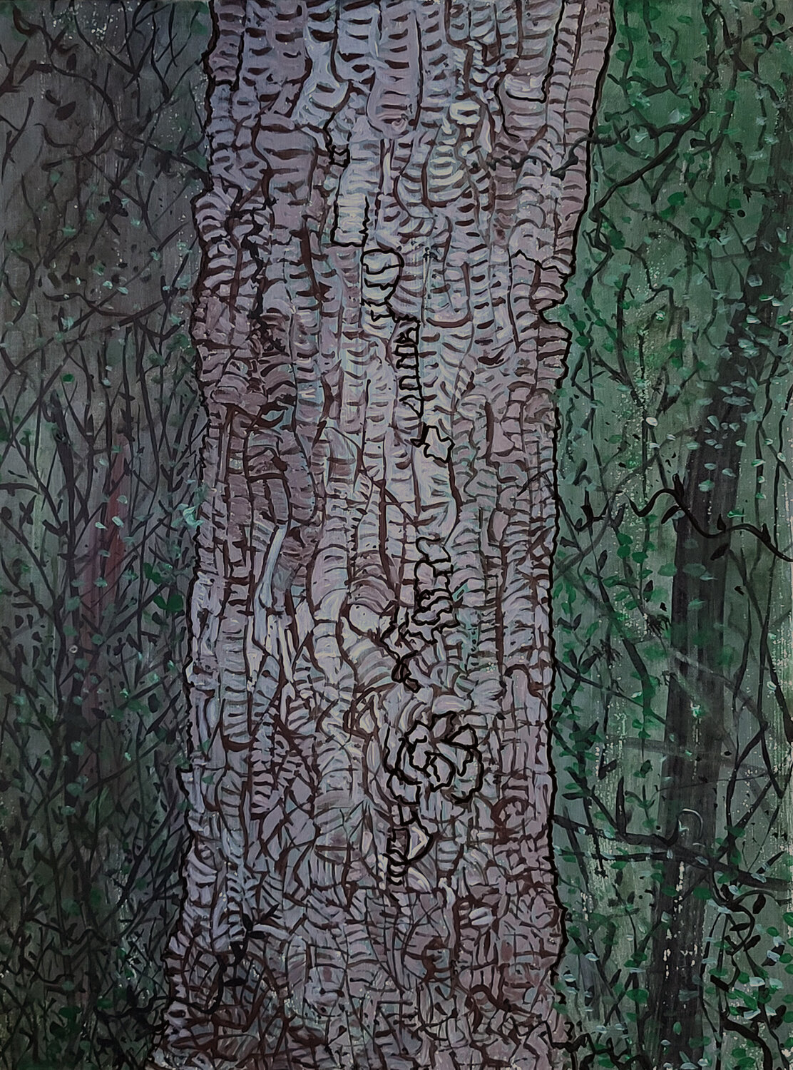 Enjoying the woods Tony Trigg Original painting for sale