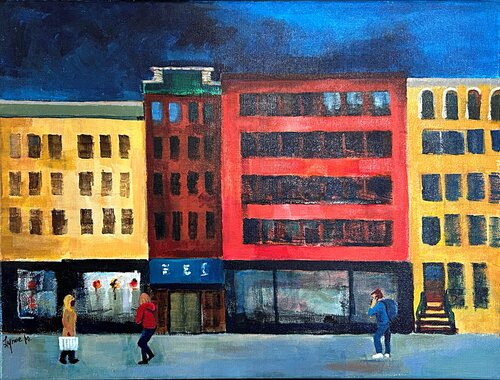 Downtown NYC by Lynne Meneses, Painting for Sale on Select