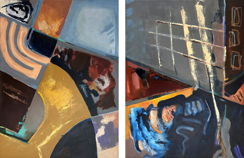 Infinite Architecture I & II by Lynne Meneses, Painting for Sale on Select