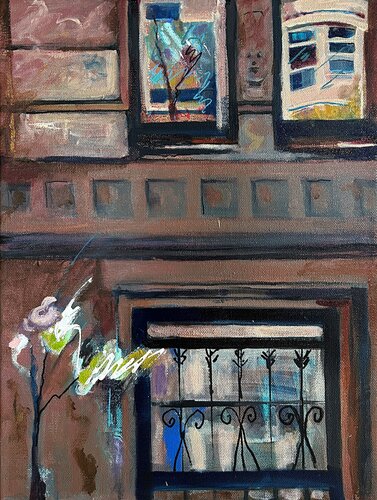 Manhattan Brownstone Dreams by Lynne Meneses, Painting for Sale on Select