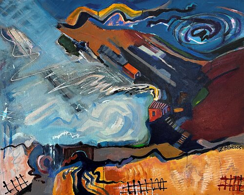 Dwelling in the Fold by Lynne Meneses, Painting for Sale on Select