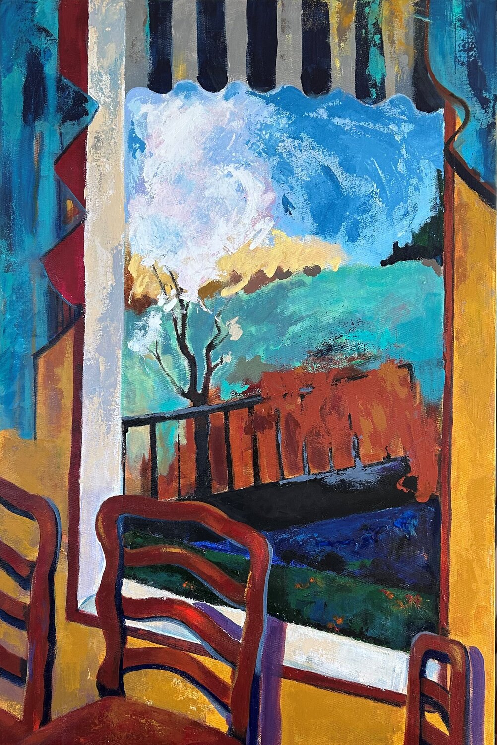 View from a Window Lynne Meneses Original painting for sale