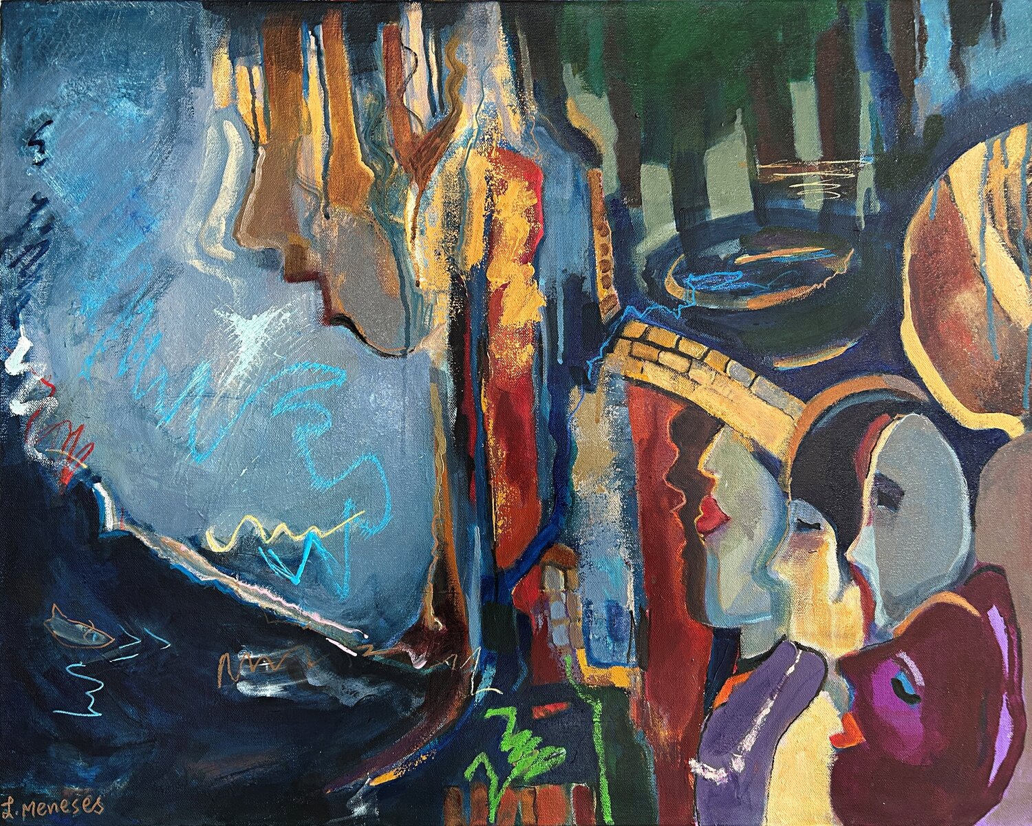 In Tune with the Earth Lynne Meneses Original painting for sale