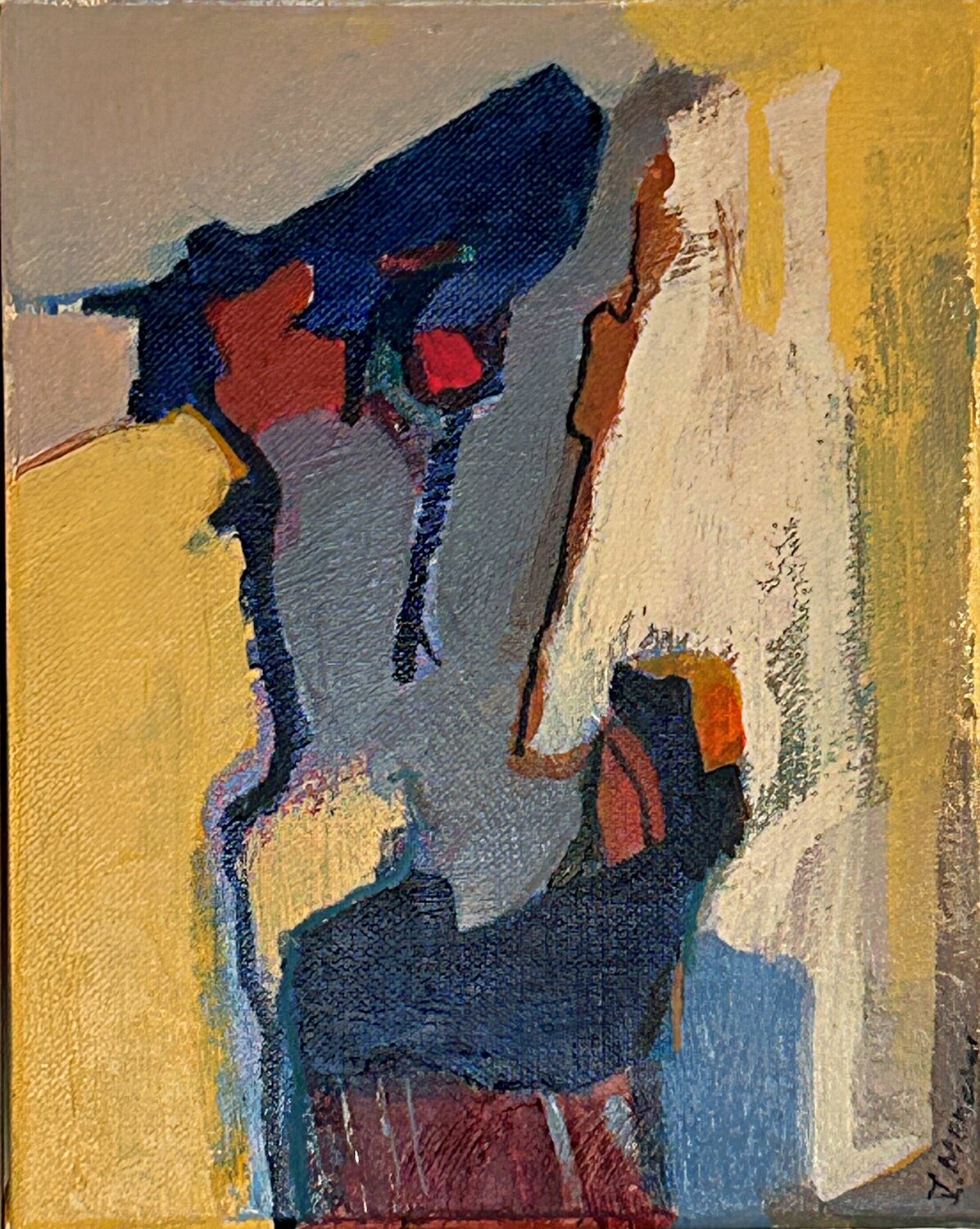 Motion Studies III - Yellow Lynne Meneses Original painting for sale