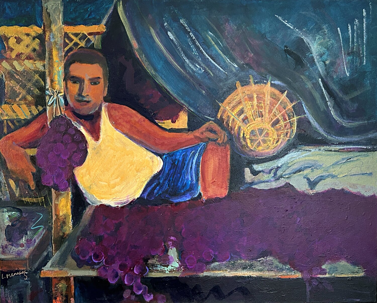Keeper of the Vine Lynne Meneses Original painting for sale