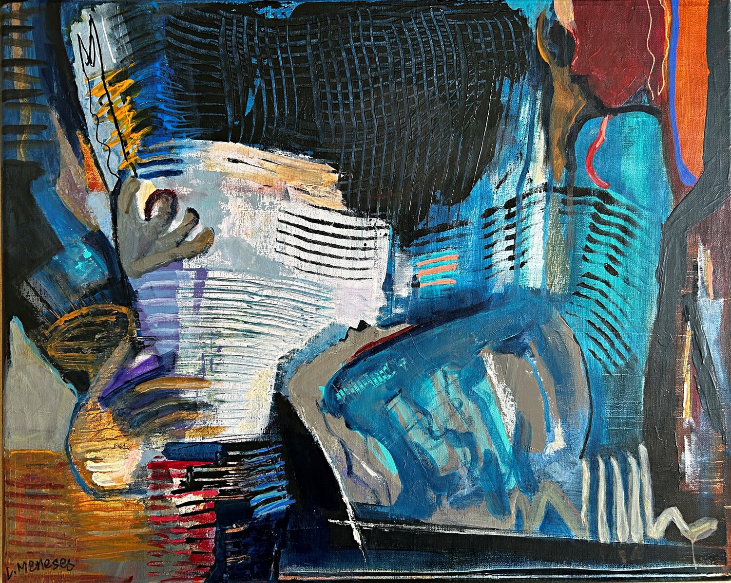 Pulled Into the Night Lynne Meneses Original painting for sale