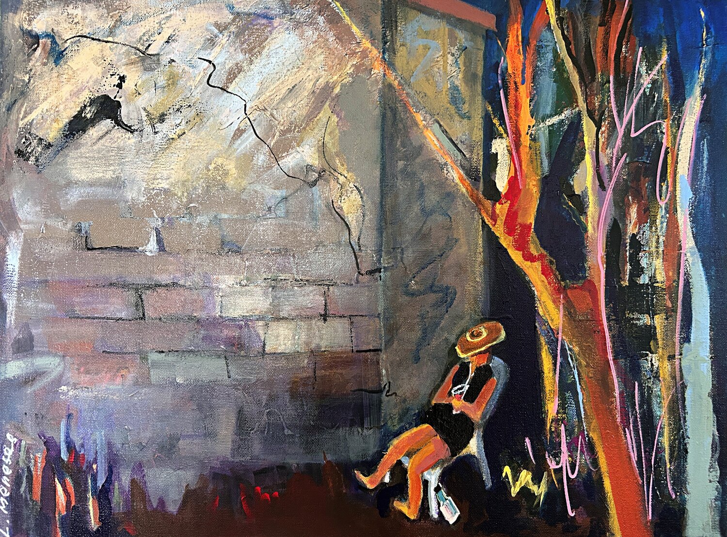 Escaping the Walls Lynne Meneses Original painting for sale