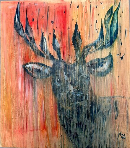 IL CERVO by Valentina Mistretta, Painting for Sale on Select