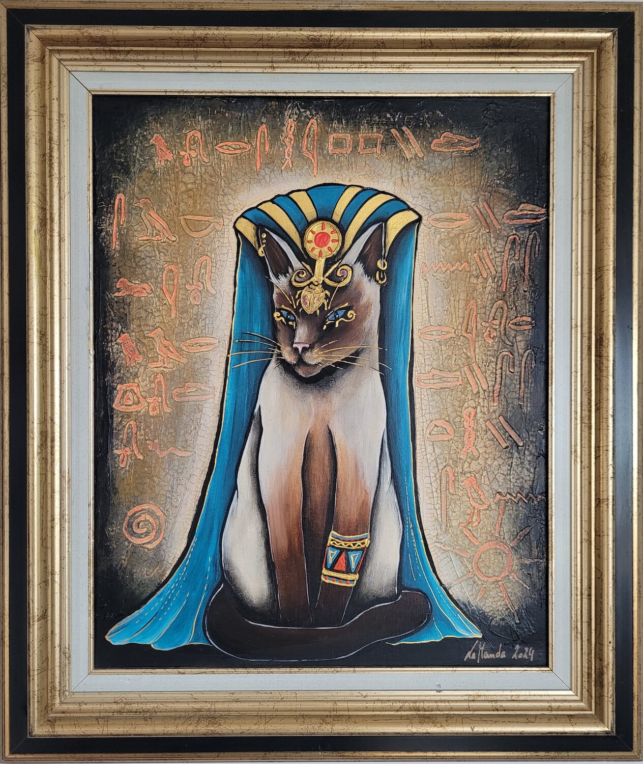 Goddess of the Sun La Manda Luminescent Original painting for sale