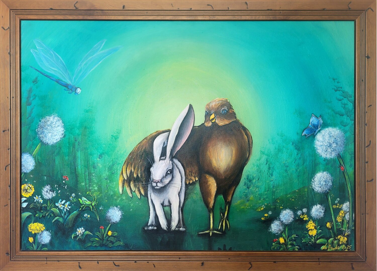Listen closely La Manda Luminescent Original painting for sale