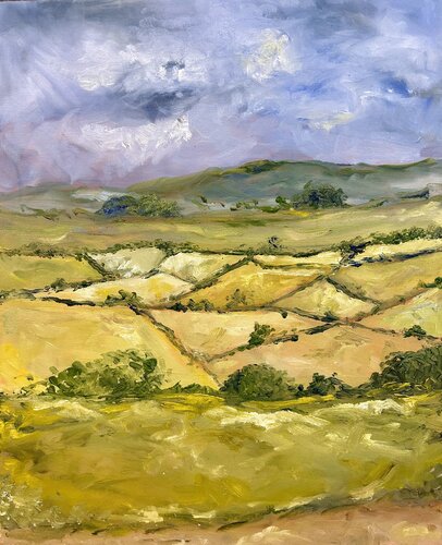 Fields by Geanina Cernica, Painting for Sale on Select