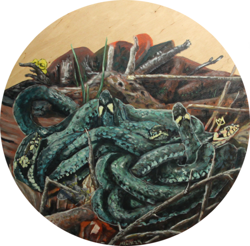 Ritter und Drachen by Matthias Lück, Painting for Sale on Select