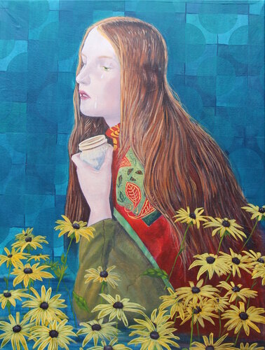 Sag mir wo dir Blumen sind! by Matthias Lück, Painting for Sale on Select