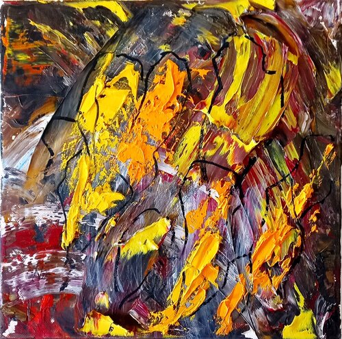 Dick aufgetragen (P1251) by Dieter Becker, Painting for Sale on Select