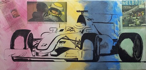 Formel 1 - Das Superhirn - Ross Brawn (9430) by Dieter Becker, Painting for Sale on Select
