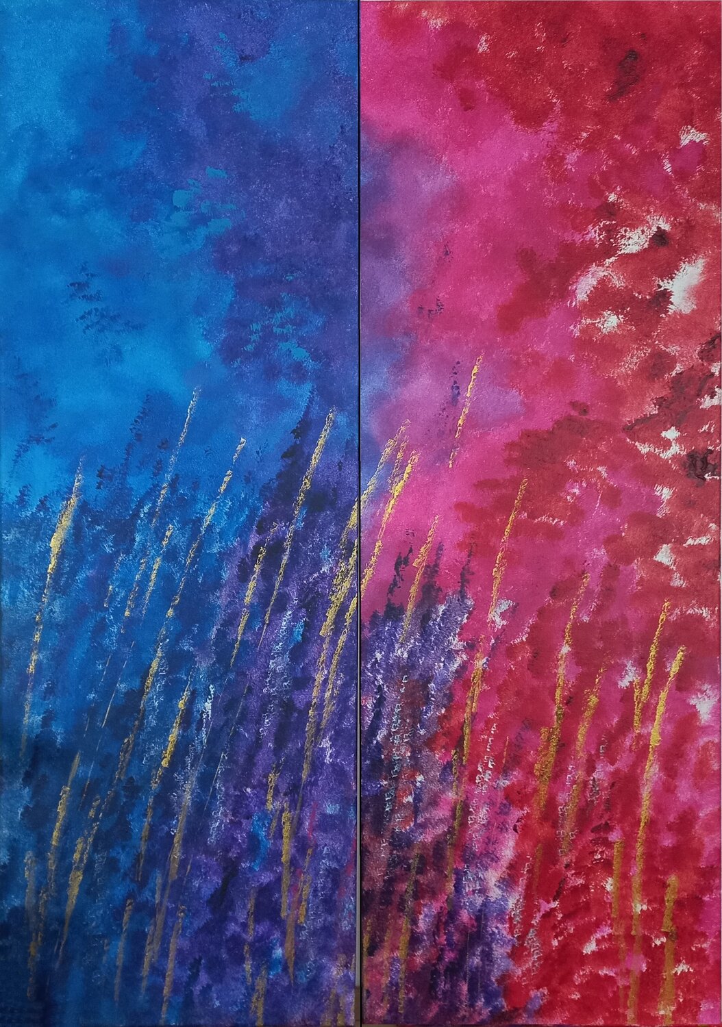 Blue 'n Red (B488) Dieter Becker Original painting for sale