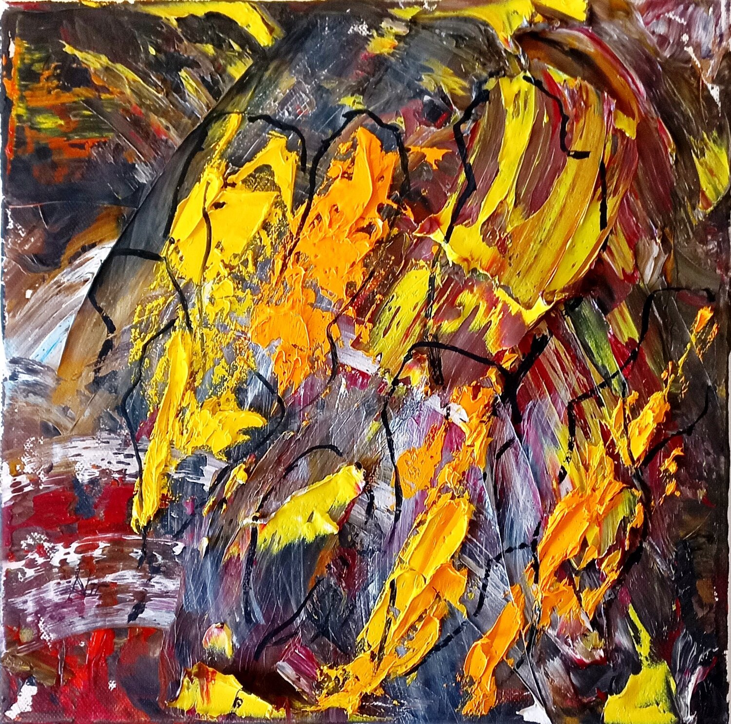 Dick aufgetragen (P1251) Dieter Becker Original painting for sale