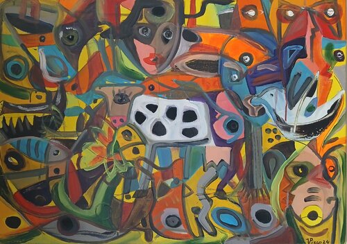 Pintura intuitiva by Vítor Pisco, Painting for Sale on Select