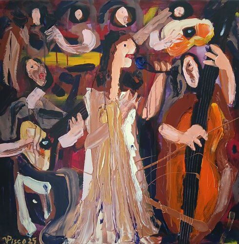 Belém,  Tejo e fado by Vítor Pisco, Painting for Sale on Select