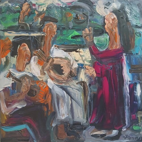 Rua do fado by Vítor Pisco, Painting for Sale on Select