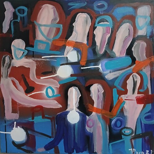 Vacinação e desconfinamento by Vítor Pisco, Painting for Sale on Select