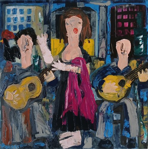 Fado é de Portugal by Vítor Pisco, Painting for Sale on Select