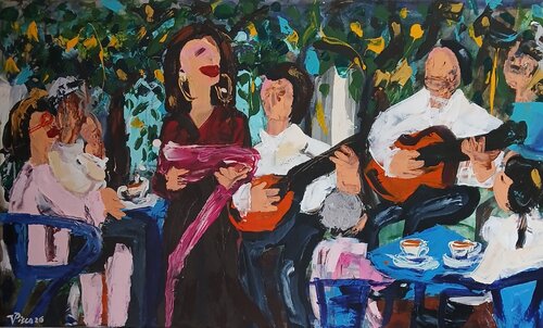 Fado no jardim by Vítor Pisco, Painting for Sale on Select