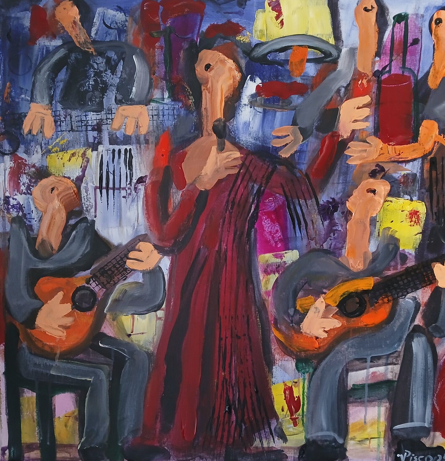 Fados Vítor Pisco Original painting for sale
