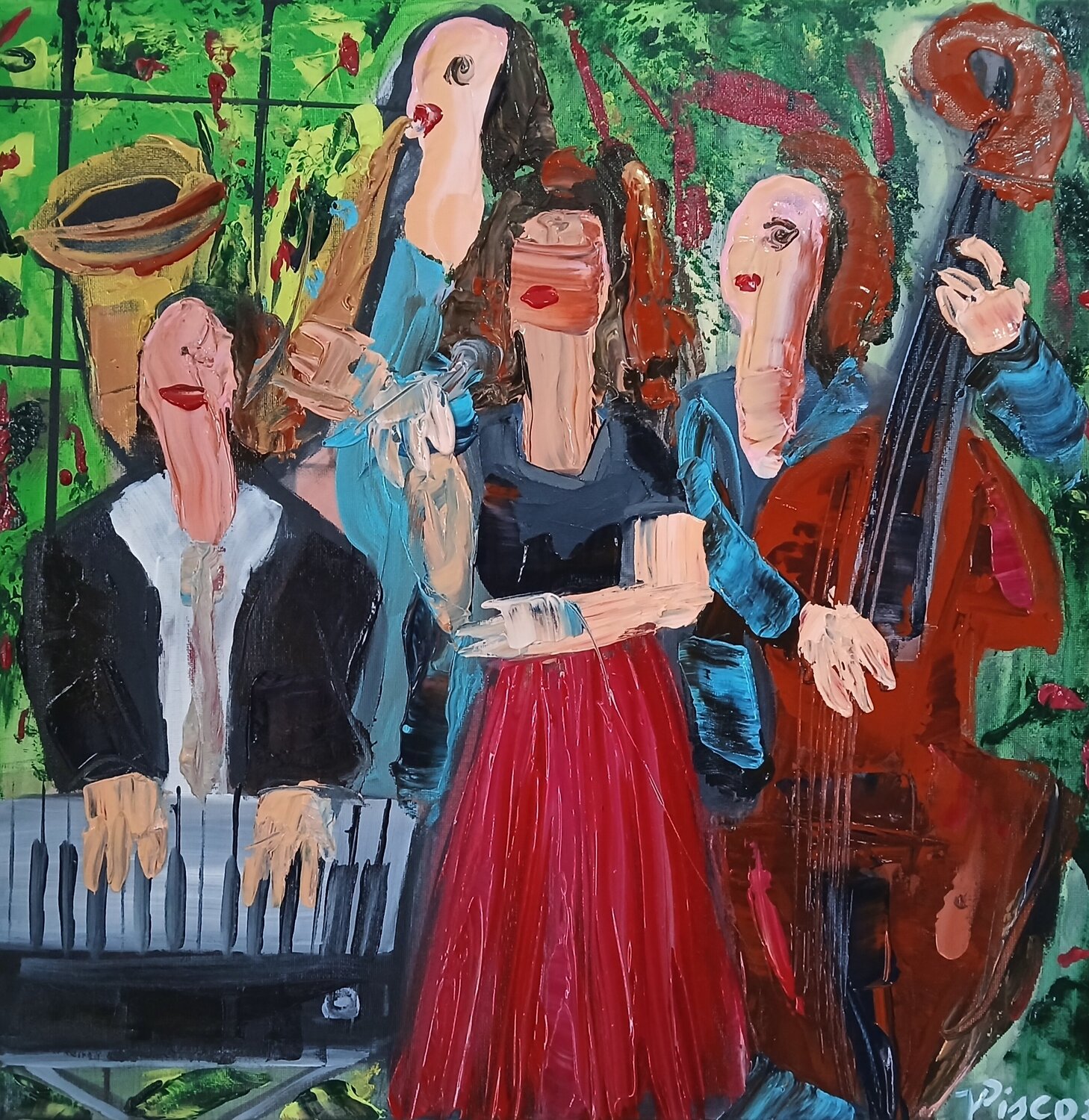 This is Jazz Vítor Pisco Original painting for sale