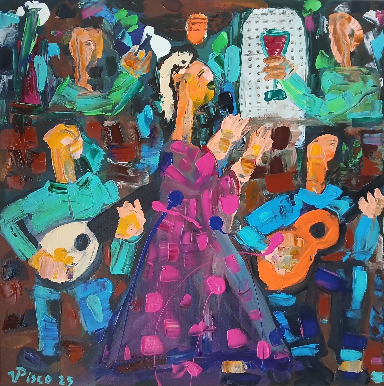 Selfie no fado Vítor Pisco Original painting for sale