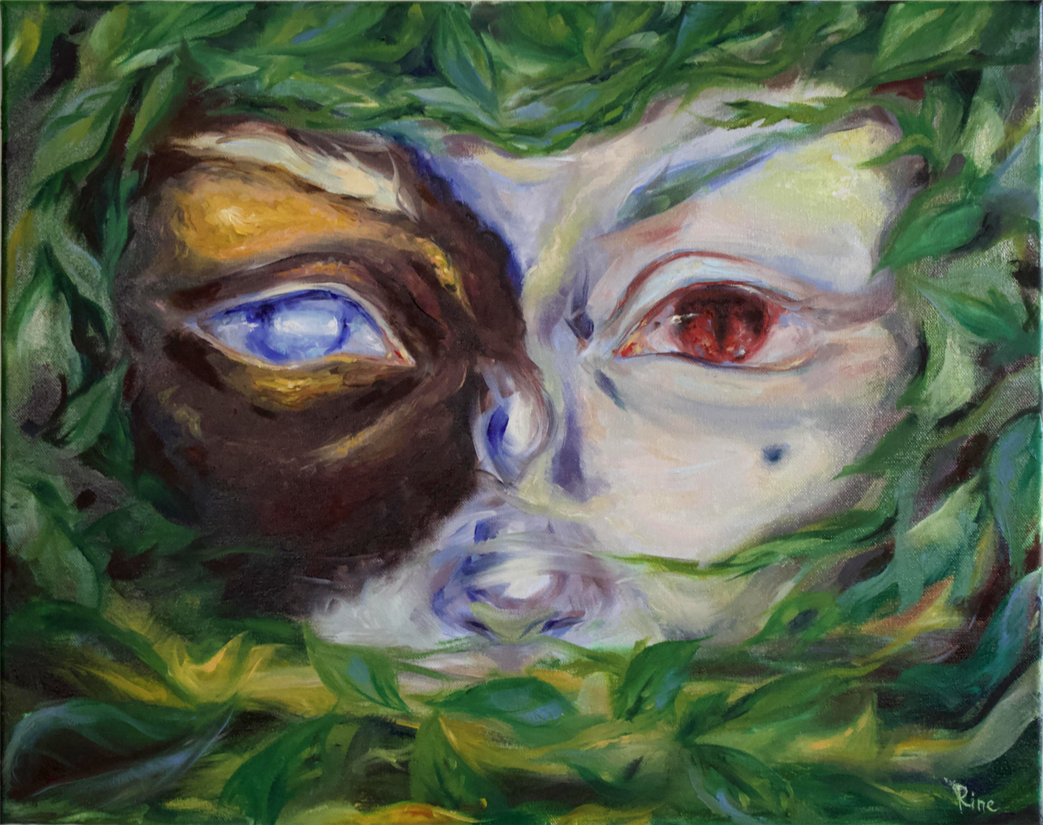 Gaze from the Unknown Rine Journey Original painting for sale