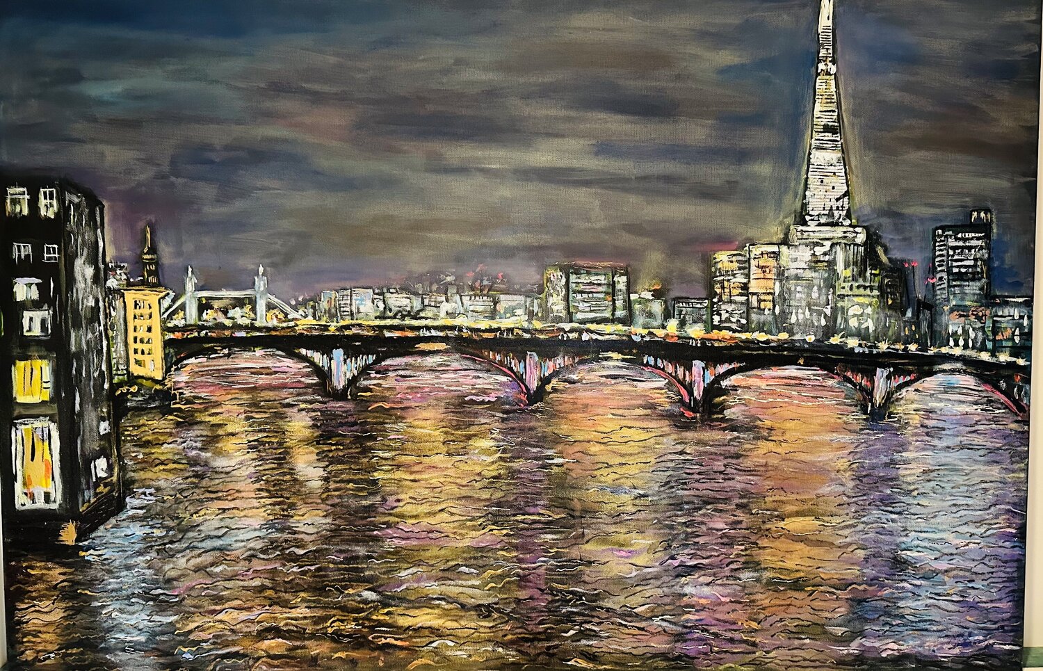London Lights Olga Minasyan Original painting for sale