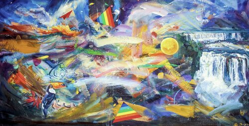 The Dragon and the Toucan by Simon Boyd, Painting for Sale on Select