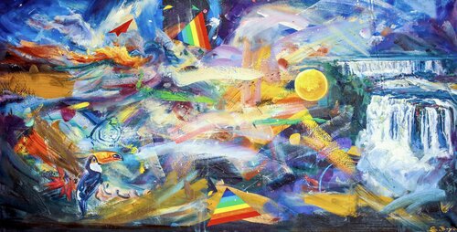 The Dragon and the Toucan by Simon Boyd, Painting for Sale on Select