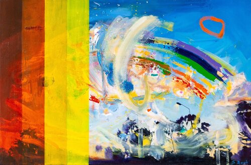Carnival Sky by Simon Boyd, Painting for Sale on Select