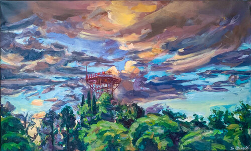 Control Tower by Simon Boyd, Painting for Sale on Select