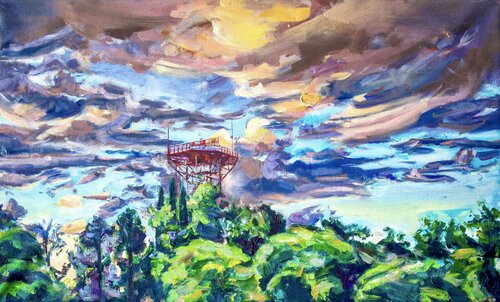 Control Tower by Simon Boyd, Painting for Sale on Select