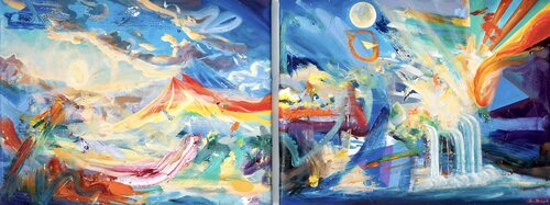 Albedo (diptych) by Simon Boyd, Painting for Sale on Select