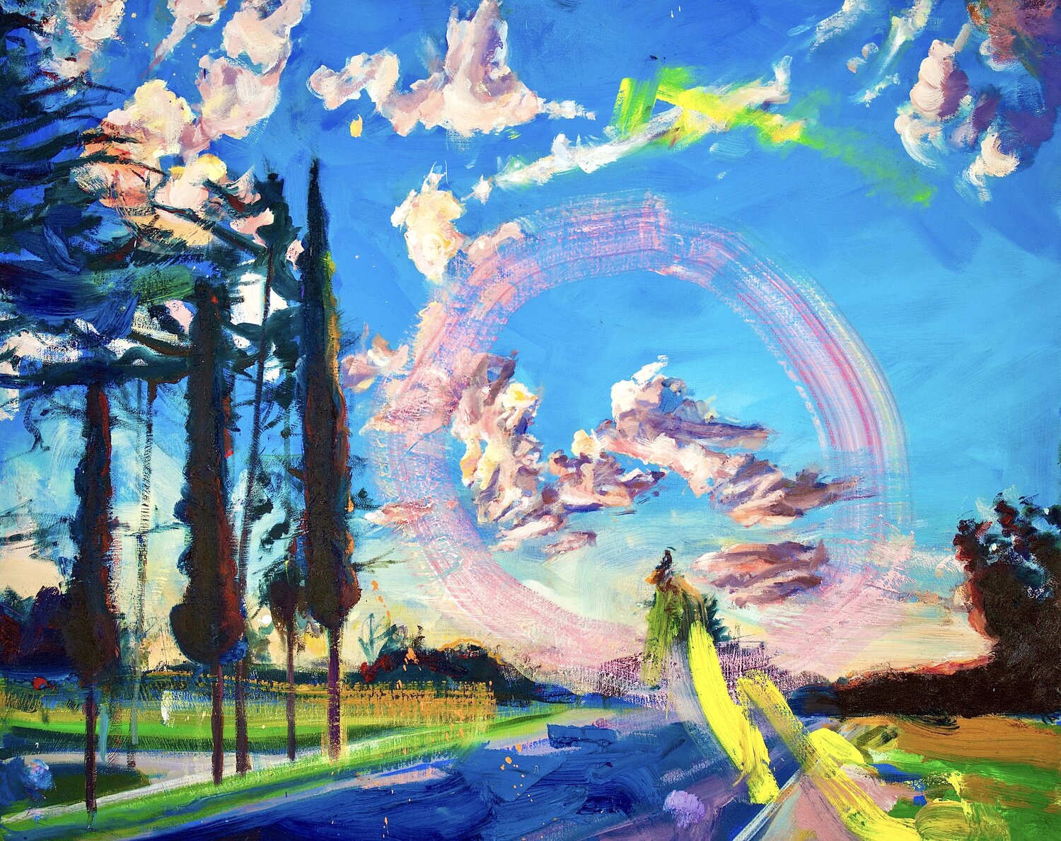 Sky Burst Simon Boyd Original painting for sale