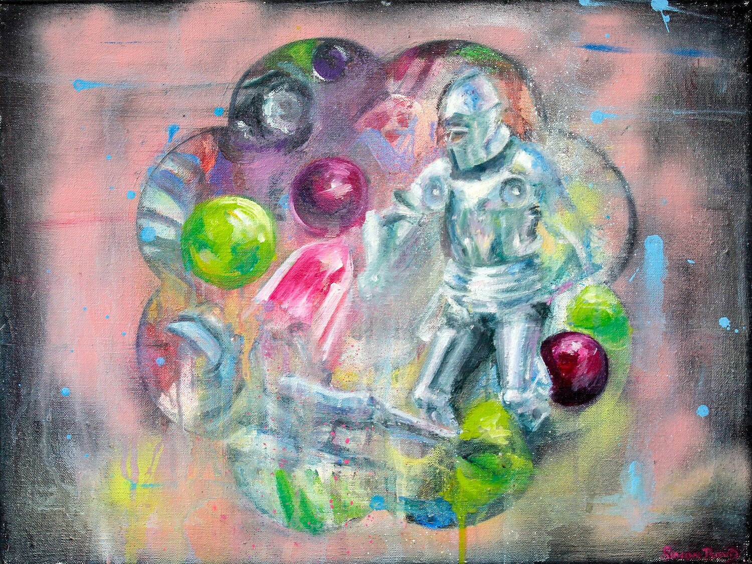 A Knight's Fall Simon Boyd Original painting for sale
