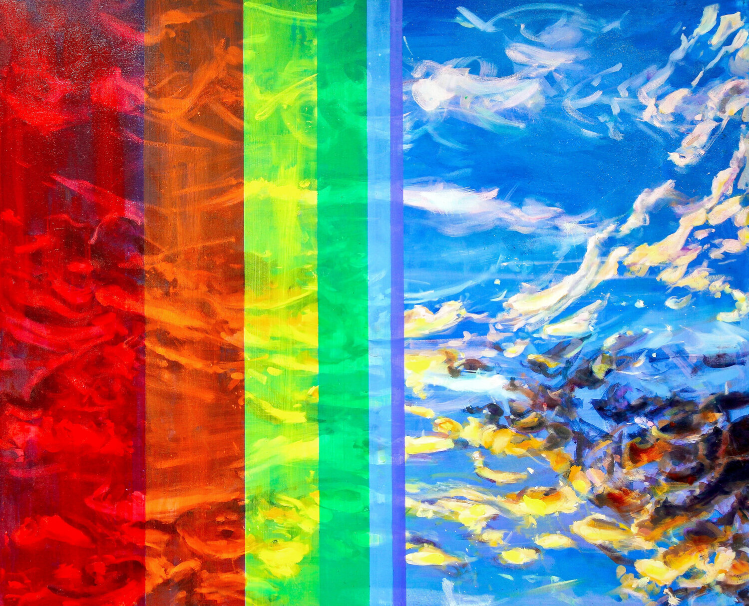 Chromo Sky II Simon Boyd Original painting for sale
