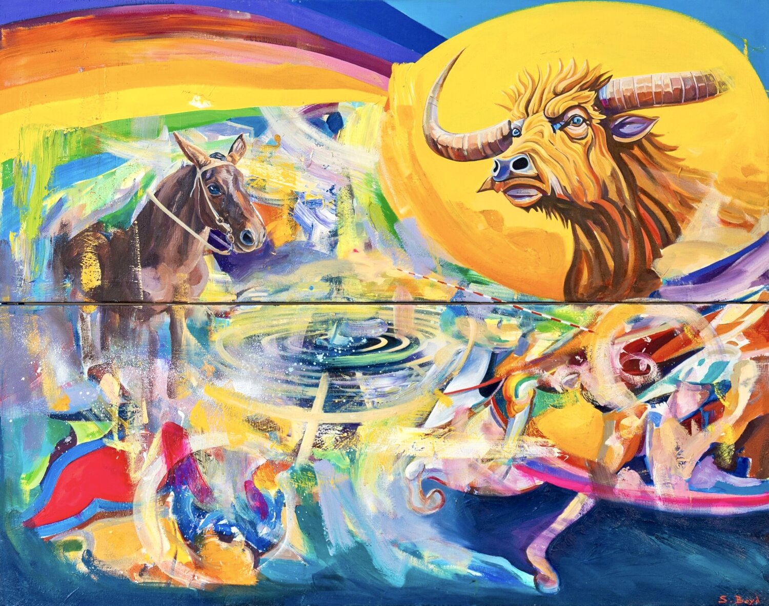 Laberinto Simon Boyd Original painting for sale