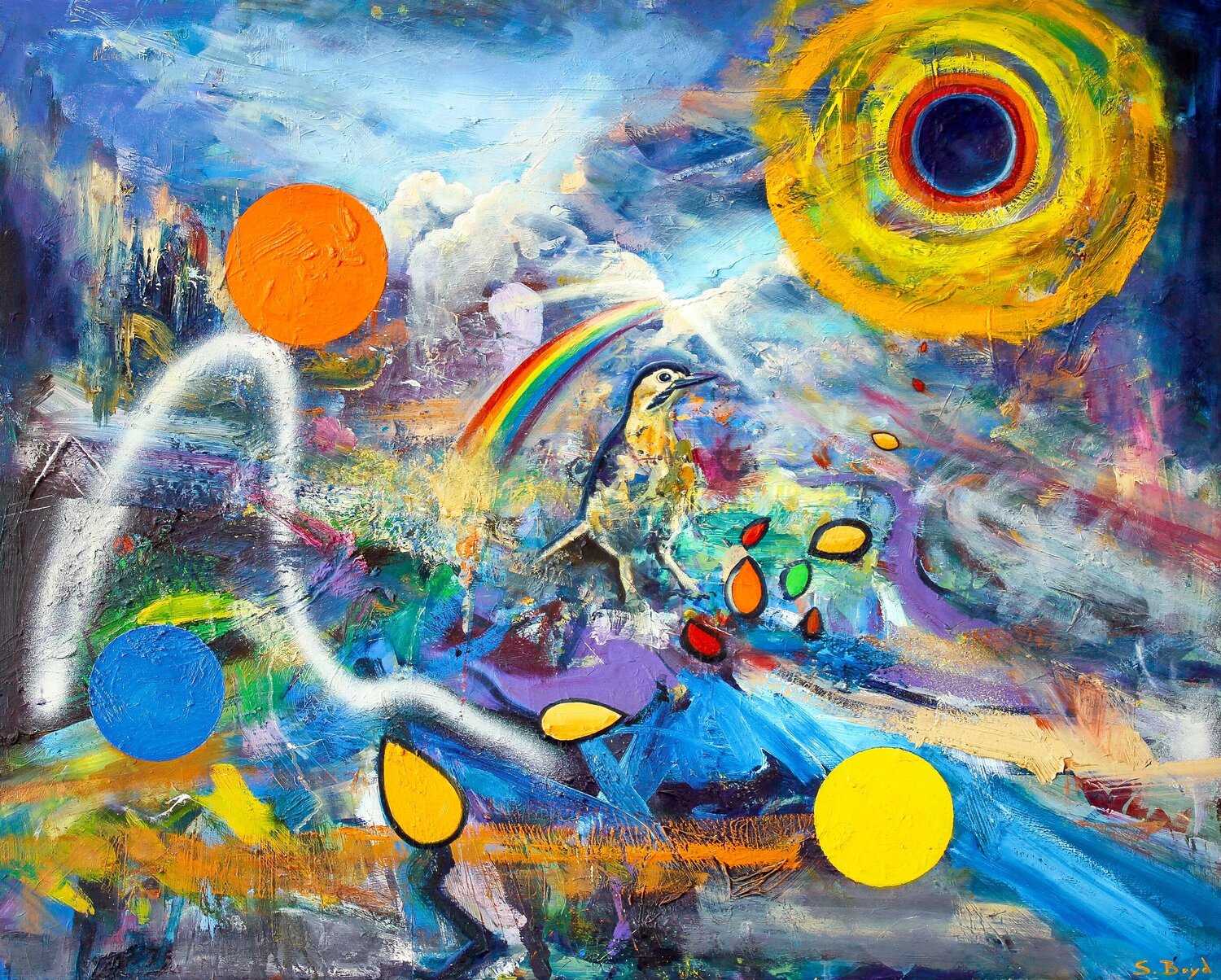 Hojas Simon Boyd Original painting for sale