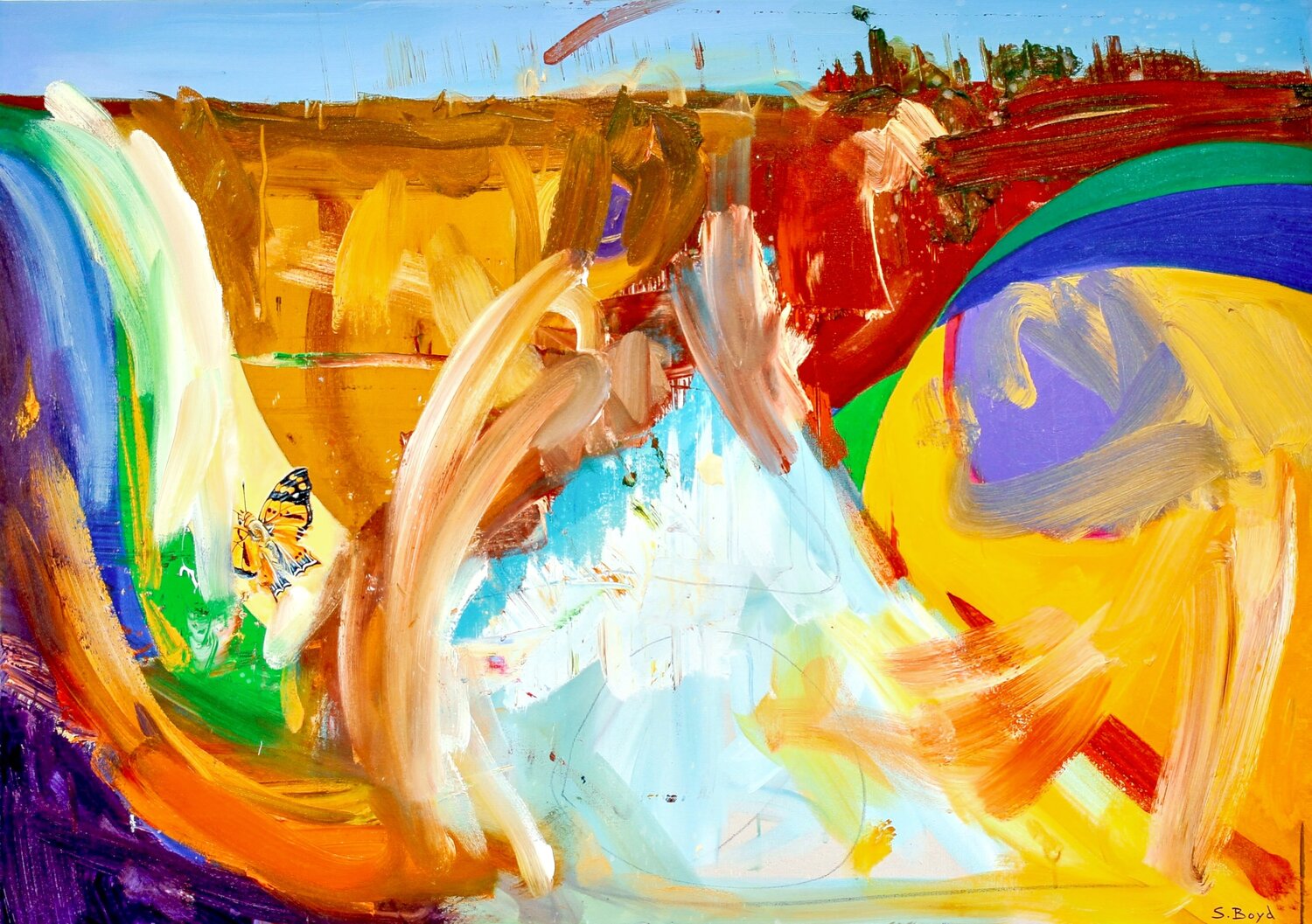 JOURNEY IN SATCHIDANANDA Simon Boyd Original painting for sale