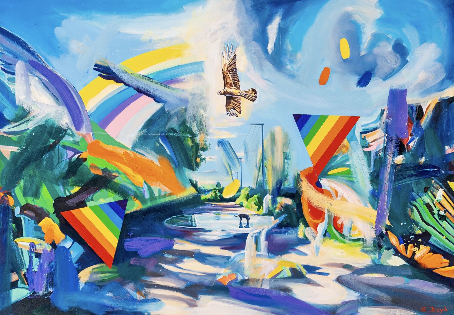 The Power of Three Simon Boyd Original painting for sale