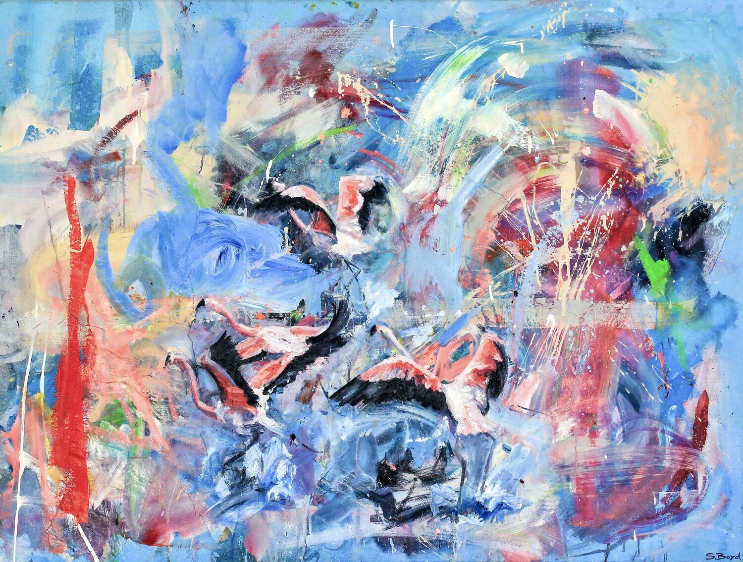 Flamencos Simon Boyd Original painting for sale