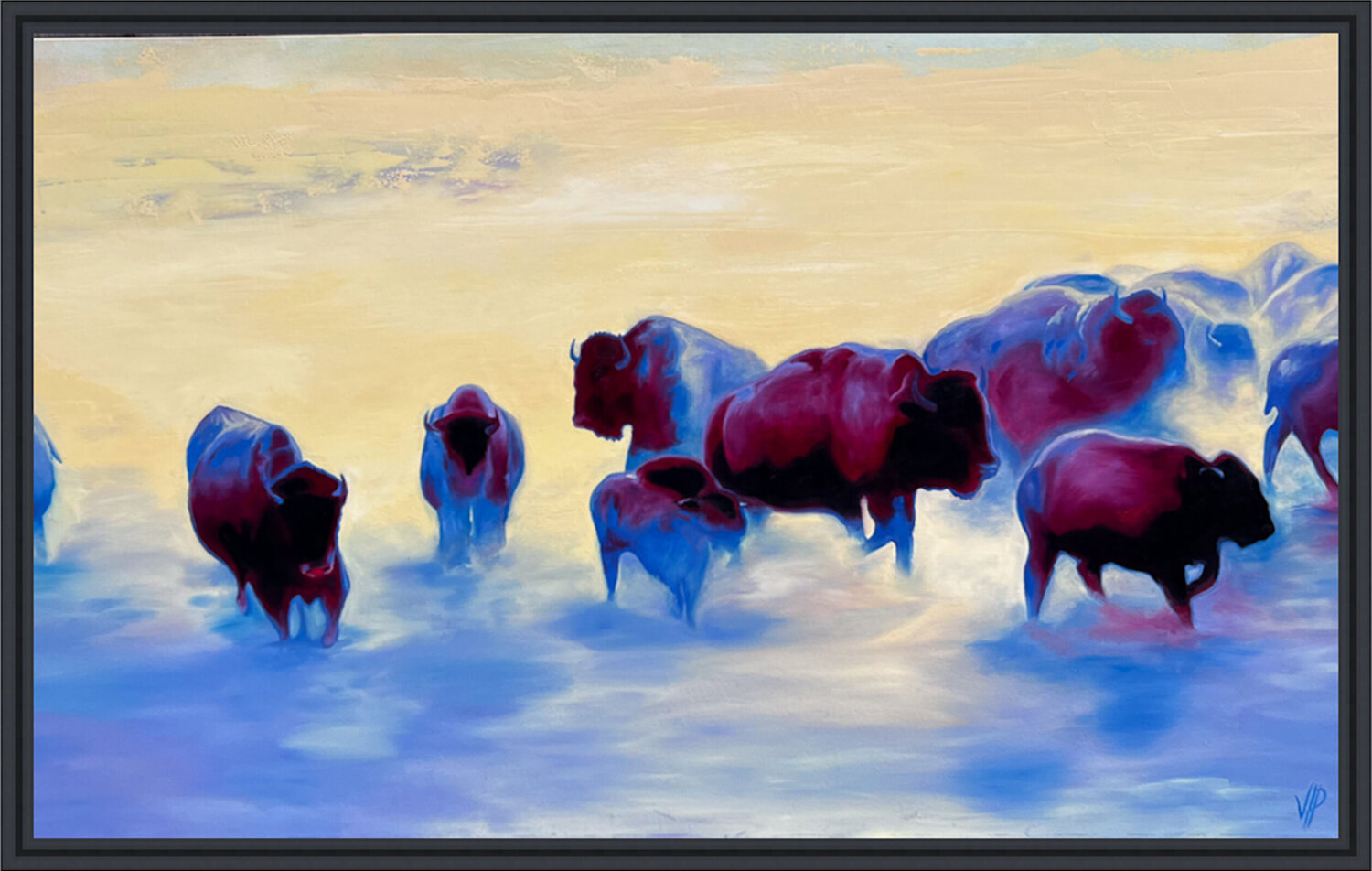 Purple Haze Canvas print Victoire Perez Original painting for sale
