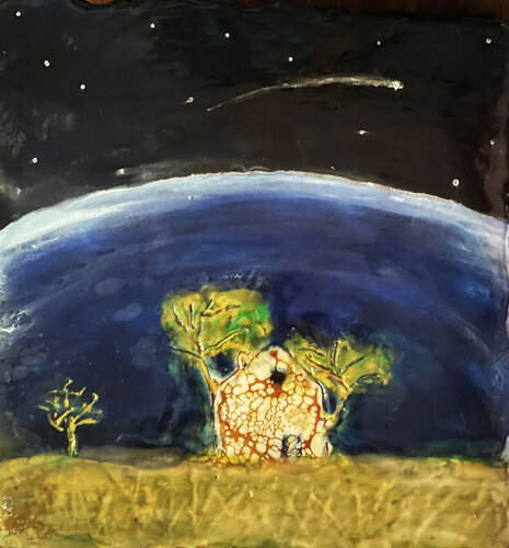 The last house by evy Olsen Halvorsen, Painting for Sale on Select